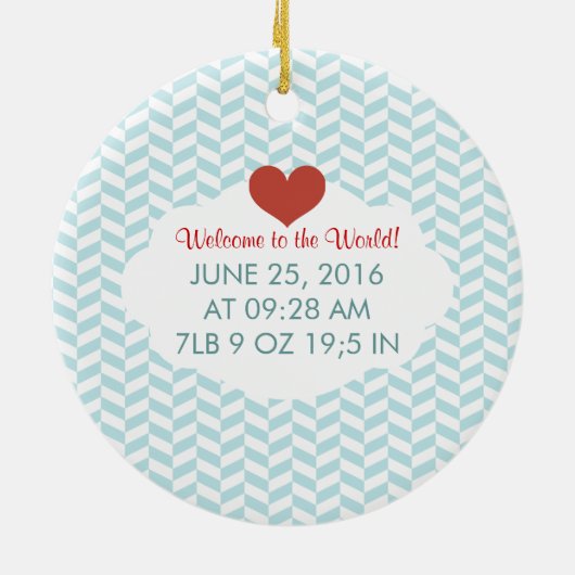 Modernes Foto - Kindergeburt Keramikornament (Hinten)