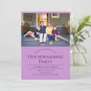 Modernes Foto Lavender Lila Housewarming Einladung