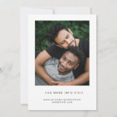 Modernes Foto LGBTQ Save the Date (Rückseite)