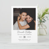 Modernes Foto LGBTQ Save the Date (Stehend Vorderseite)