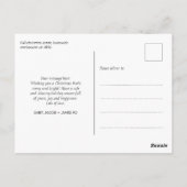 Modernes Foto Liebe Frieden Weihnachten Postkarte (Rückseite)