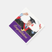 Modernes Foto Lila Abschluss mit 20xx Serviette (Ecke)