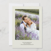 Modernes Foto Lila Gold Agate Elfenbeinhochzeit Einladung (Rückseite)