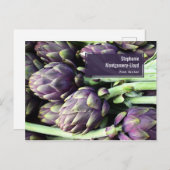 Modernes Foto Lila & grün Postkarte (Vorne/Hinten)