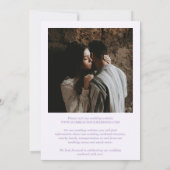 Modernes Foto Lilac Floral Save The Date (Rückseite)