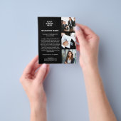 Modernes Foto-Logo QR Black Corporate Business Flyer (Gruppe)