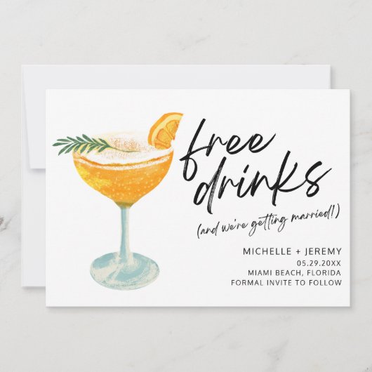 Modernes Foto lustige Hochzeiten retten das Datum Save The Date (Vorderseite)