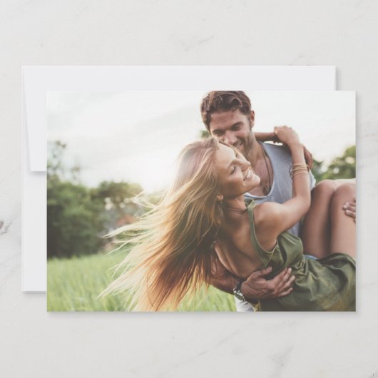 Modernes Foto lustige Hochzeiten retten das Datum Save The Date (Rückseite)