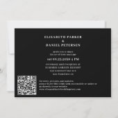 Modernes Foto lustige lässige QR CODE Hochzeit Einladung (Rückseite)