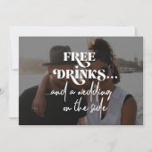 Modernes Foto lustige QR CODE Hochzeit Save The Date (Vorderseite)