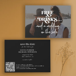 Modernes Foto lustige QR CODE Hochzeit Save The Date