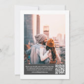 Modernes Foto Magazine deckt QR-Code ab Einladung (Rückseite)