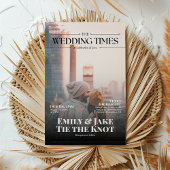 Modernes Foto Magazine deckt QR-Code ab Einladung