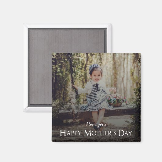 Modernes Foto Magnet der Mutter (Vorderseite/Rückseite)