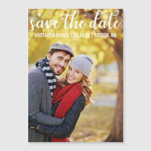 Modernes Foto Magnetic Save the Date Magnetkarte