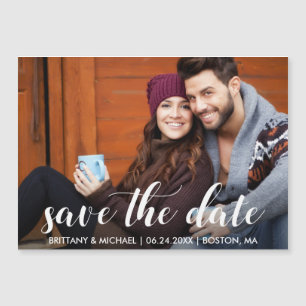 Modernes Foto Magnetic Save the Date Magnetkarte