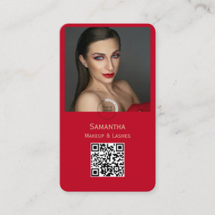 Modernes Foto-Make-up-Geschäftskarten-Logo Barcode Visitenkarte