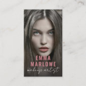 Modernes Foto Makeup Artist Smoky Dusty Rose Visitenkarte (Vorderseite)