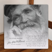 Modernes Foto-Memorial Fotoplatte