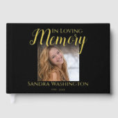 Modernes Foto-Memorial Gästebuch (Vorderseite)