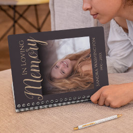 Modernes Foto Memorial Guest Spiral Foto Notebook Notizblock