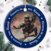 Modernes Foto Military Veteran USA Flag Memorial Keramik Ornament