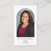 Modernes Foto Minimal White Visitenkarte (Vorderseite)