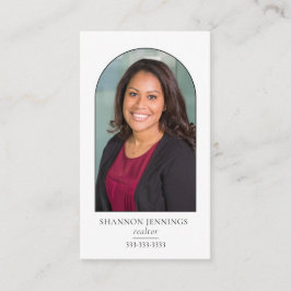 Modernes Foto Minimal White Visitenkarte