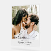 Modernes Foto Minimalistisch Empfang Acrylschild (Winkel)