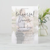 Modernes Foto Minimalistisch Probe Abendessen Einladung (Stehend Vorderseite)