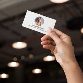 Modernes Foto Minimalistisch QR Code Social Media  Visitenkarte