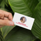 Modernes Foto Minimalistisch QR Code Social Media  Visitenkarte