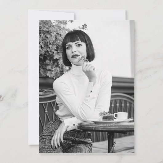 Modernes Foto minimalistische Feiern des Lebens Einladung (Rückseite)