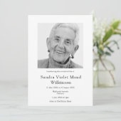 Modernes Foto minimalistische Feiern des Lebens Einladung (Stehend Vorderseite)