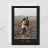 Modernes Foto Minimalistische Hochzeitseinladung Einladung (Rückseite)