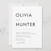 Modernes Foto Minimalistische Hochzeitseinladung Einladung (Vorderseite)