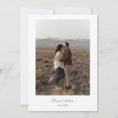 Modernes Foto Minimalistische Hochzeitseinladung Einladung (Rückseite)