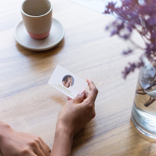 Modernes Foto Minimalistischer QR-Code Social Medi Visitenkarte