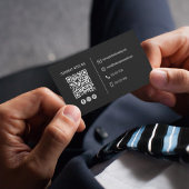 Modernes Foto Minimalistischer QR-Code Soziale Med Visitenkarte