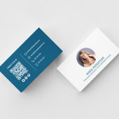 Modernes Foto Minimalistischer QR-Code Soziale Med Visitenkarte