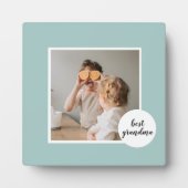 Modernes Foto Minze Liebliches Grandma Geschenk Fotoplatte (Vorderseite)