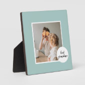 Modernes Foto Minze Liebliches Grandma Geschenk Fotoplatte (Vorderseite)