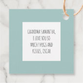 Modernes Foto Minze Liebliches Grandma Geschenk Geschenkanhänger (Rückseite)