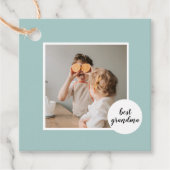 Modernes Foto Minze Liebliches Grandma Geschenk Geschenkanhänger (Vorderseite)