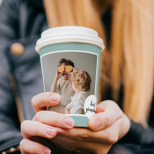 Modernes Foto Minze Liebliches Grandma Geschenk Pappbecher