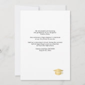 Modernes Foto mit Abschluss in Gold, schwarzer Abs Ankündigung (Rückseite)