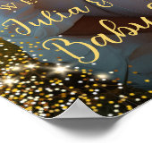 Modernes Foto mit Babydusche Poster (Ecke)