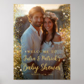 Modernes Foto mit Babydusche Poster (Vorne)