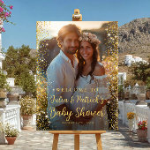 Modernes Foto mit Babydusche Poster