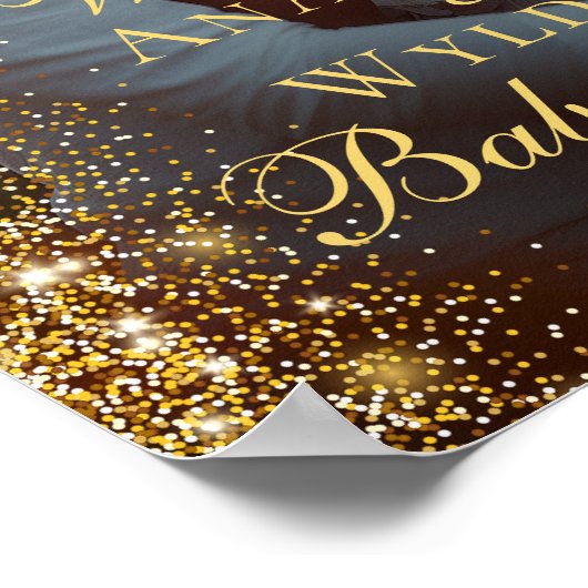 Modernes Foto mit Babydusche Poster (Ecke)